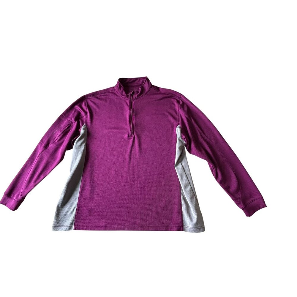 Snake Eyes Players 1/4 zip Pullover Womens XL Purple Gray Active Stretch